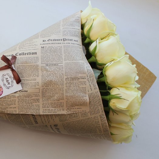 19 rosas en artesanía elegante