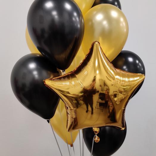 Шары черные и золотые