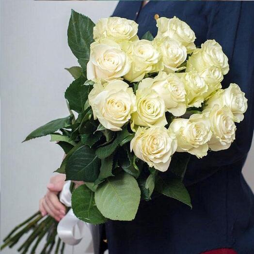 Bouquet of 15 roses 70cm.