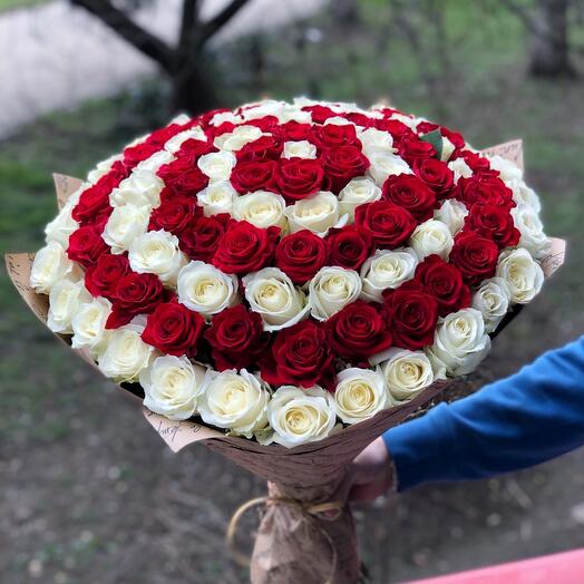 101 роза микс спираль