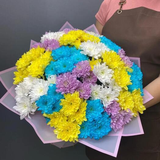 Bouquet of 19 chrysanthemums