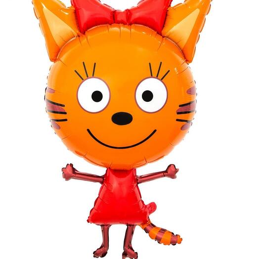 Foil balloon,, Three Caramel cats"34cm