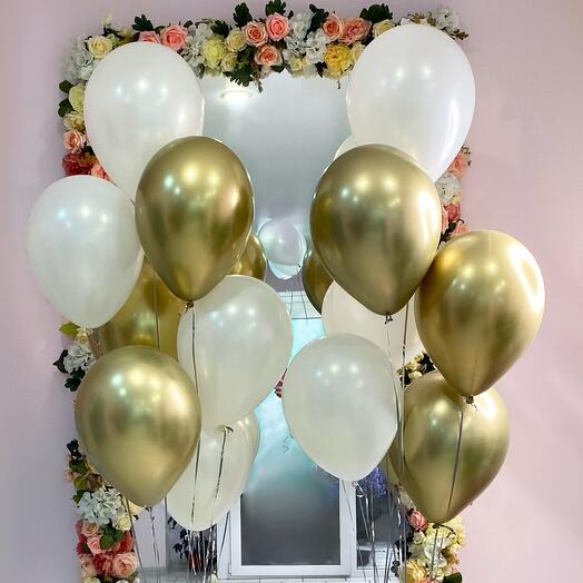 14 balls of gold and pearls