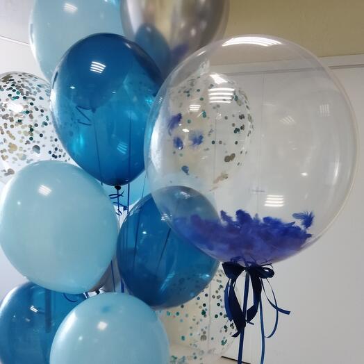 A set of blue-blue balls