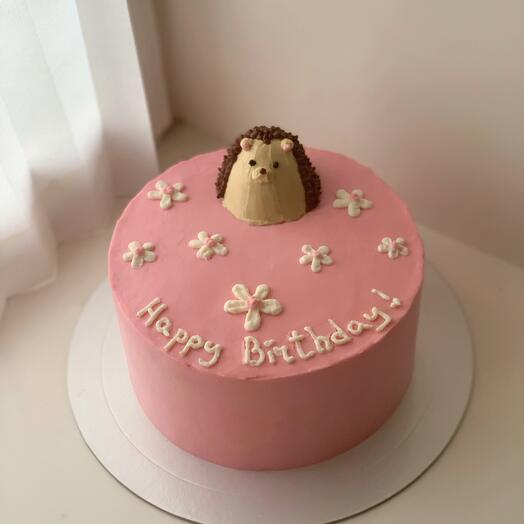 Торт с ёжиком happy birthday