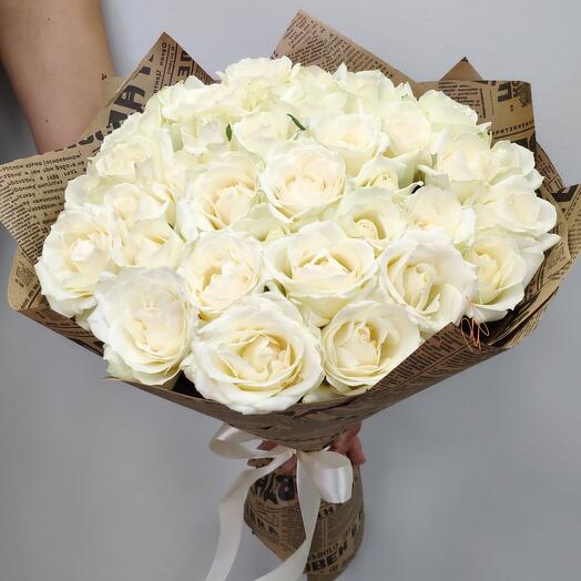 Rosas blancas en la elaboración
