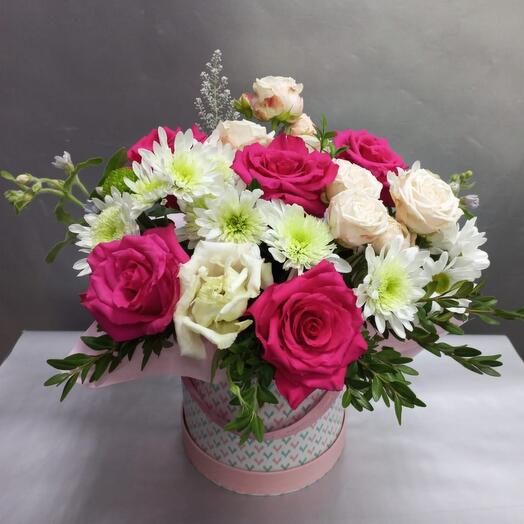 Rosas Rosadas en una Caja