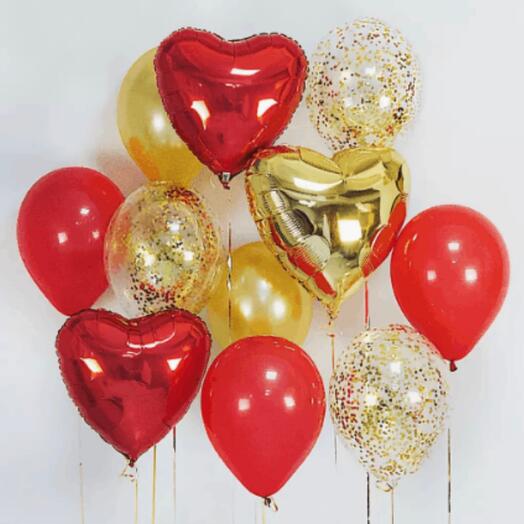Golden Love Balloon Set