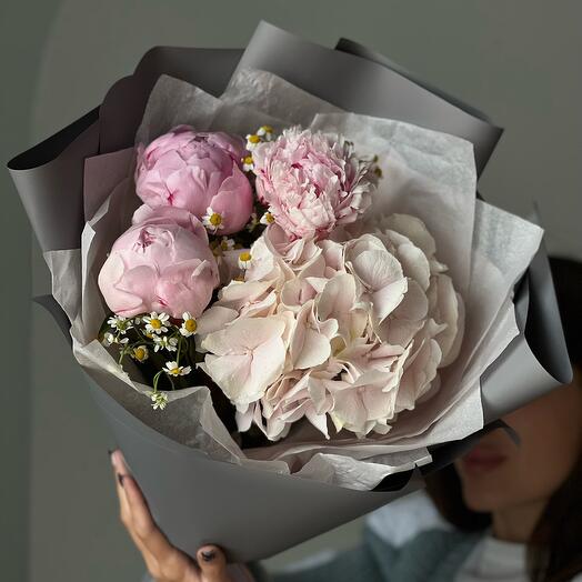 Hortensia con peonías