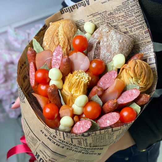 Мини колбасный букет