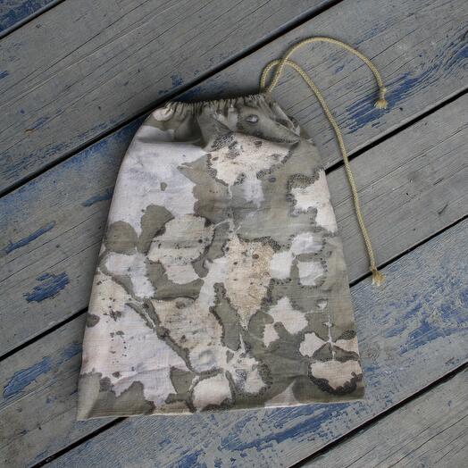 Эко-мешочек в технике экопринт