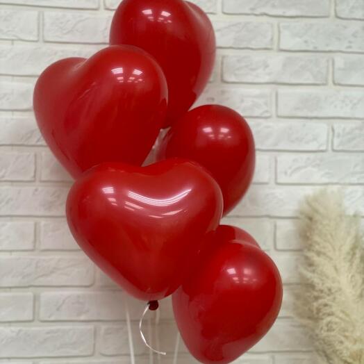 Воздушные шары-сердца