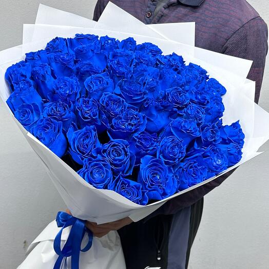51 синяя эквадорская роза 💙