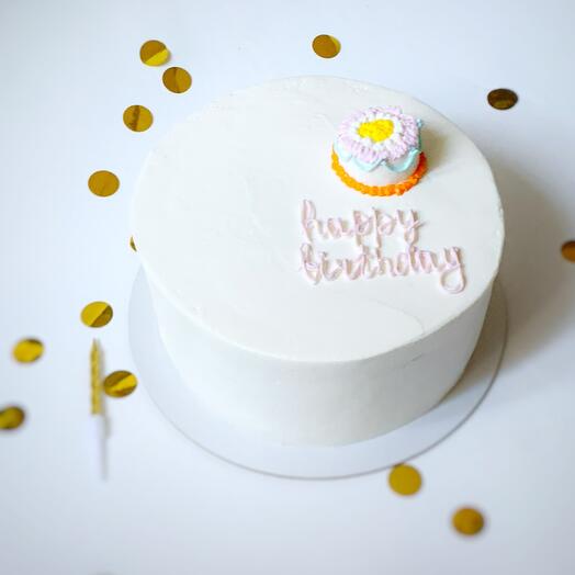 Торт в подарок на день рождения с мини тортиком "happy birthday"