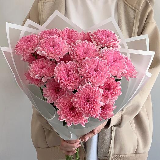 Малиновый букет 💕 кустовая хризантема
