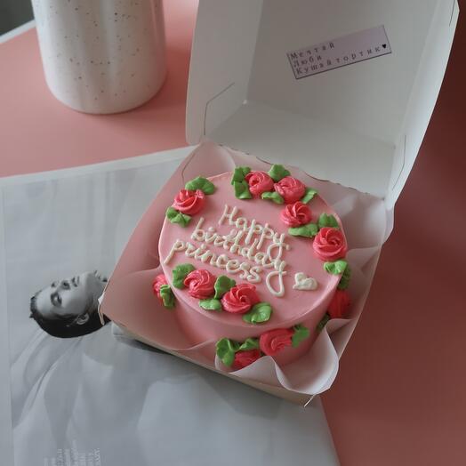 Бенто торт на день рождения для девушки "Happy birthday princess"