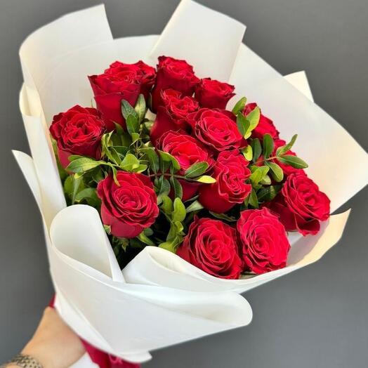 🌹Акция🌹Комплимент/ 15кенийские розы/ пистация /оформление/Цветы в Уфе