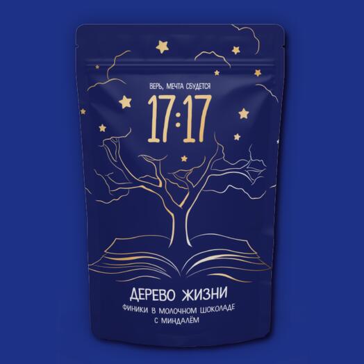 Финики в молочном шоколаде с миндалем 120г (17:17)