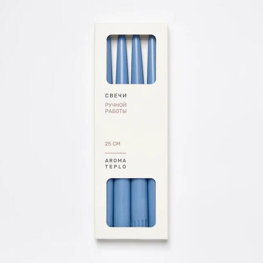 AROMATEPLO "Bullet" candles in a set of 4 pcs. 25 cm in fog color