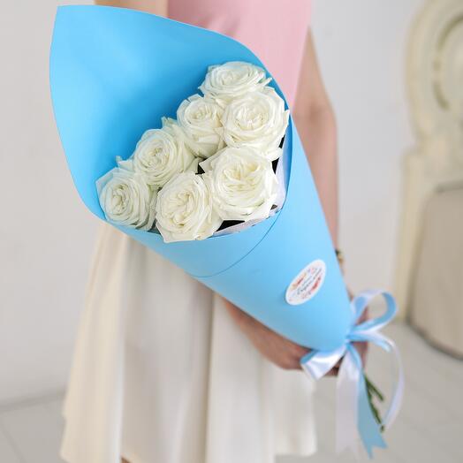 Букет из Белых роз Эквадор 60 см.💙