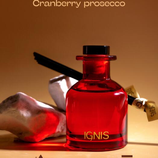 Ароматический диффузор IGNIS Cranberry prosecco, с ротанговыми палочками, 100 мл