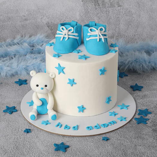 Teddy Baby Shower Cake