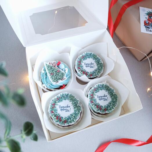 Капкейки новогодние