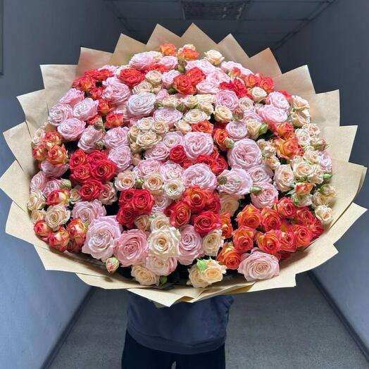 Кустовая роза микс