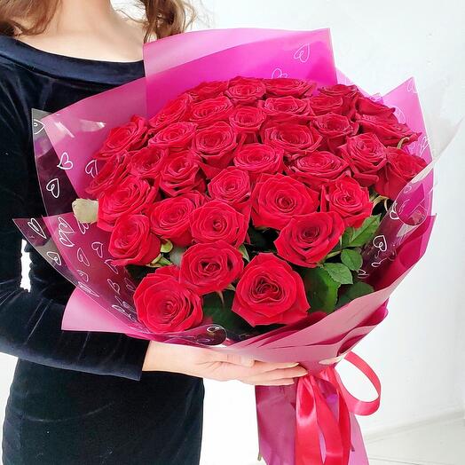 35 красных роз🌹
