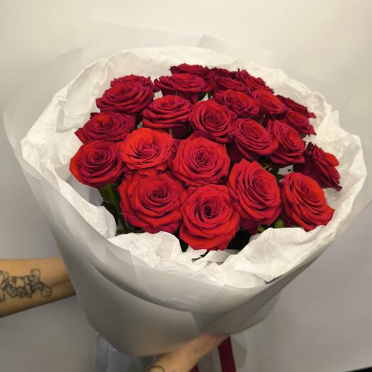 Букет 25 красных роз 🌹