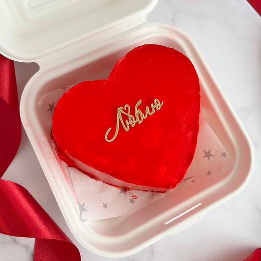 Bento heart cake for February 14th