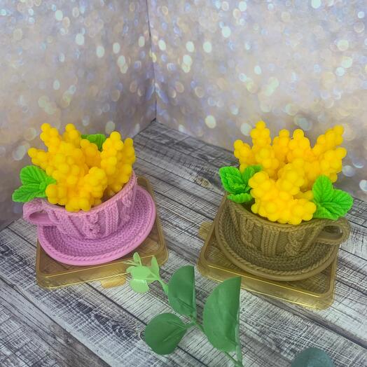 Чайная пара с мимозой