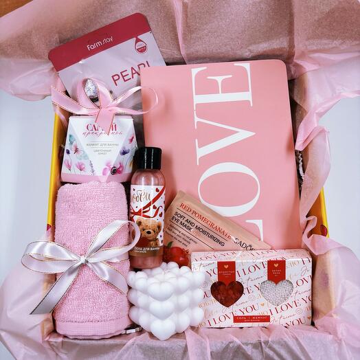 Подарочный набор «Love»💞 Подарок любимой девушке, маме, сестре, подруге, на день рождения, бьюти-бокс, друзьям