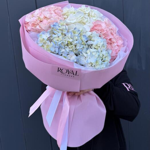 Airy bouquet of hydrangeas