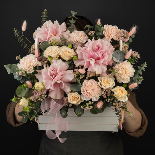 Arreglo floral "Sensualidad ️" en Caja de madera
