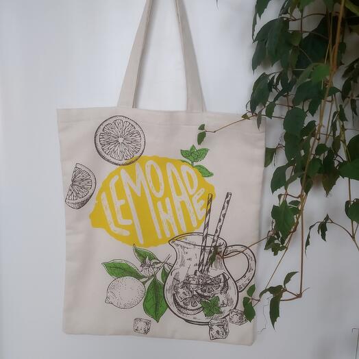 Тканевая сумка шоппер "Лимонад"
