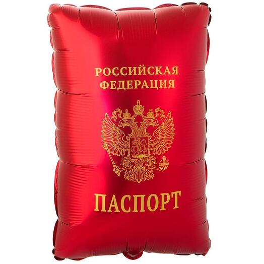 Воздушный шар в форме паспорта, с гелием, 53 см