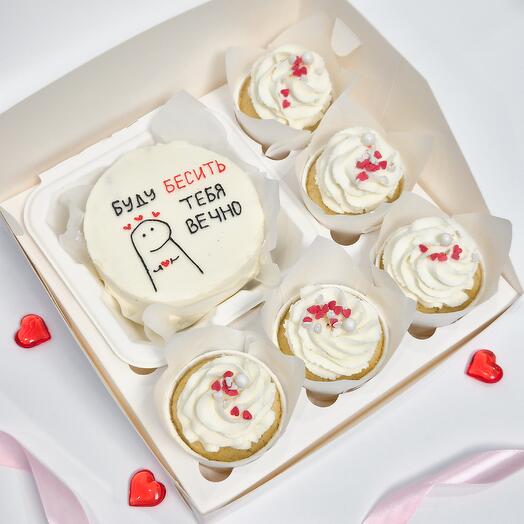 Набор бенто-торт + капкейки