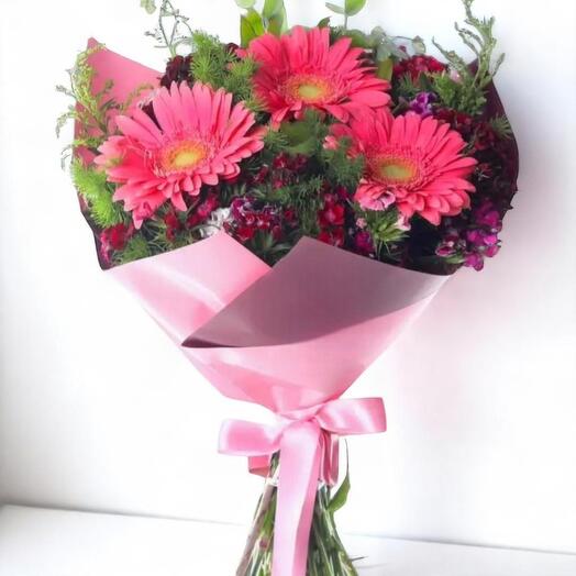 Pembe Gerbera Aşkı Buketi
