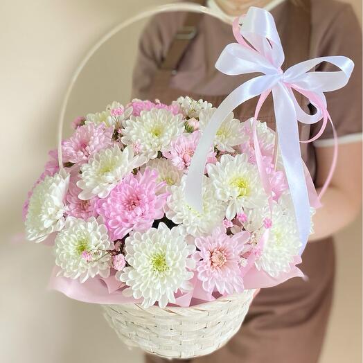Облачко хризантемы в корзинке🌸