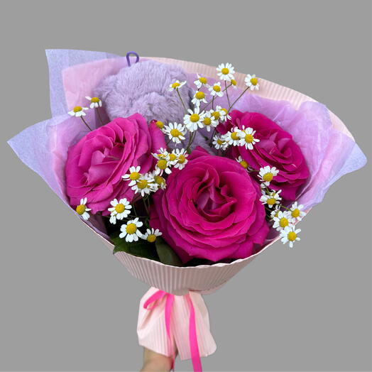 Lindo buquê com ursinho