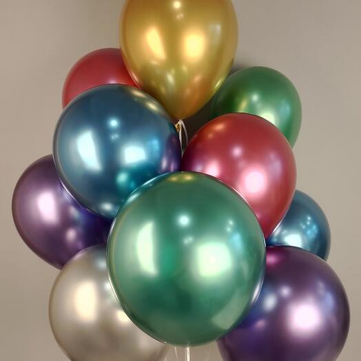 The balls are mirrored