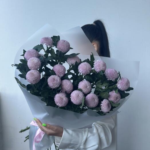 Букет «Хризантема момоко» 19 шт