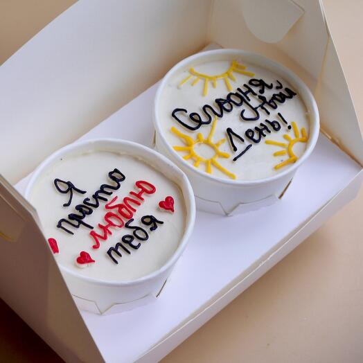 Набор из 2-х mini cake to go на день рождения