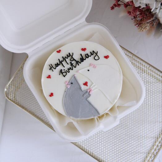 Бенто торт крысы крысята happy birthday на день рождения подруге