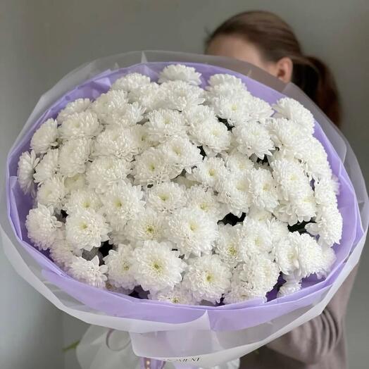 Огромный букет хризантем