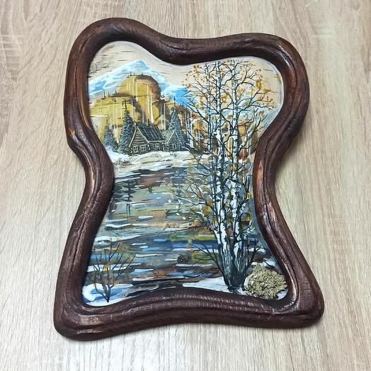 Картина на бересте фигурная 1 (20*30)