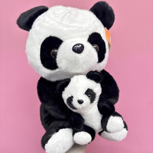 Мягкая игрушка Панда с детенышем
