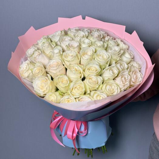 Роза белая 51шт