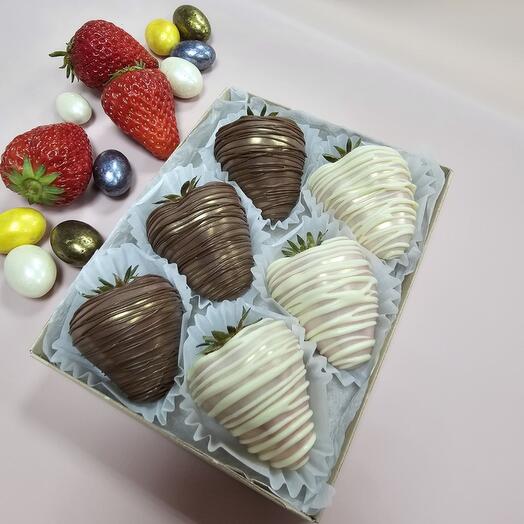 Набор 6 клубник в шоколаде арт. 27465